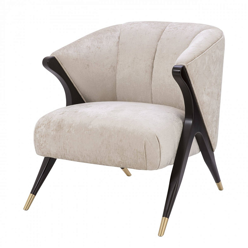 Кресло Eichholtz Chair Pavone White Молочный Черный Латунь Кресло Eichholtz Chair Pavone White Молочный Черный Латунь в Барнауле | Loft Concept