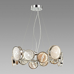 Люстра с плафонами из дымчатого стекла Glass Peonies варинант исполнения - 3 | Loft Concept в Барнауле