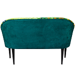 Диван двухместный из натурального бука зеленый с цветочным принтом Impressionism in Art варинант исполнения - 2 | Loft Concept в Барнауле