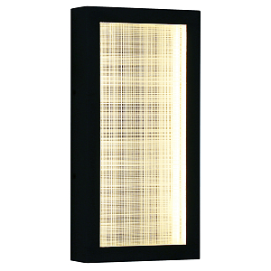Светодиодное прямоугольное бра из металла черного цвета Lattice Lux