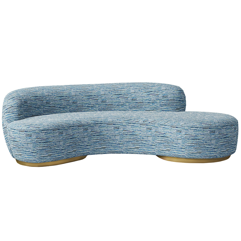 Диван Gold River Голубой Белый Латунь в Барнауле | Loft Concept 