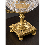 Чаша из рельефного стекла прозрачного цвета на бронзовой подставке Eden Garden варинант исполнения - 6 | Loft Concept в Барнауле