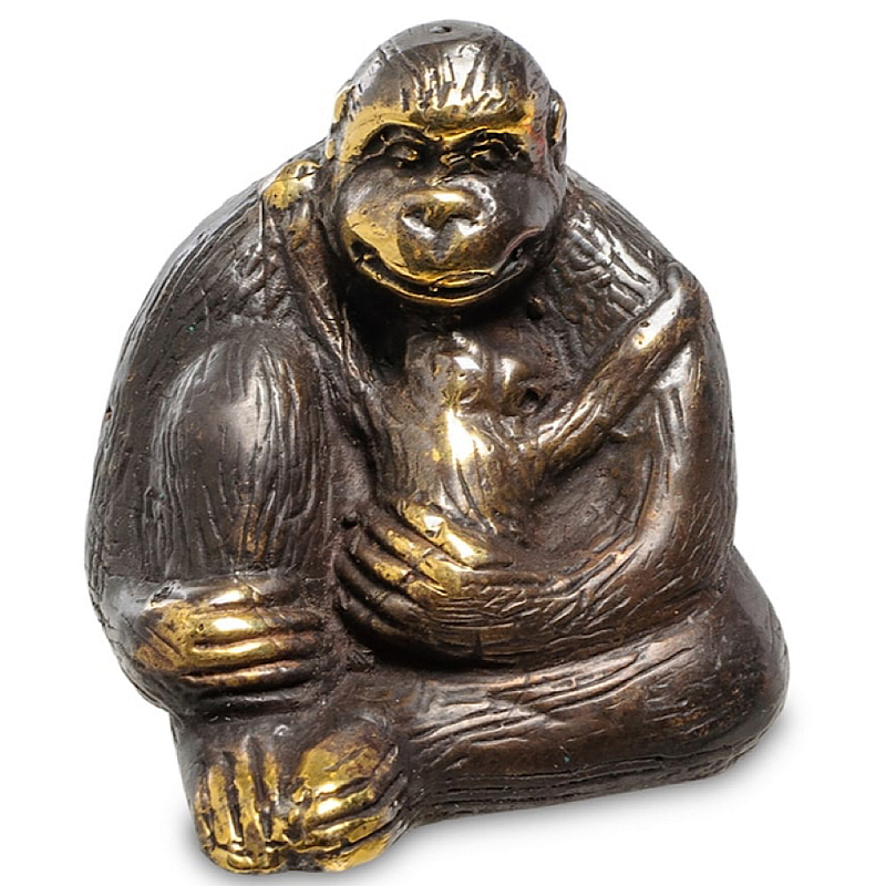 Статуэтка из бронзы в виде обезьяны Animals Bronze Бронзовый Винтажный голубой в Барнауле | Loft Concept 