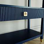 Стеллаж Elsa Dreams Blue со стеклянными полками и ящиком варинант исполнения - 2 | Loft Concept в Барнауле