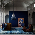 Люстра каплевидной формы украшенная круглыми бусинами Gradient Chandelier Blue White варинант исполнения - 1 | Loft Concept в Барнауле