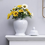 Ваза белая с крышкой однотонная Chinoiserie Ceramics варинант исполнения - 6 | Loft Concept в Барнауле