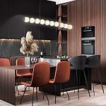 Подвесной линейный светодиодный светильник Crystal Globule Linear Hanging Lamp варинант исполнения - 3 | Loft Concept в Барнауле