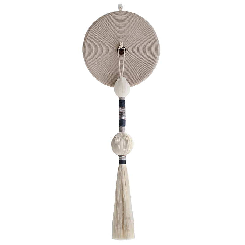 Аксессуар на стену диск из нитей Wall Decor White Thread Disc  Молочный в Барнауле | Loft Concept 