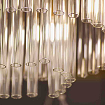 Люстра подвесная овальная со стеклянными трубками Nembus варинант исполнения - 3 | Loft Concept в Барнауле