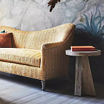 Дизайнерский журнальный стол с круглой каменной столешницей Utezu варинант исполнения - 3 | Loft Concept в Барнауле