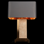 Настольная лампа с основанием из натурального камня c серым прямоугольным абажуром Lapis Tiburtinus варинант исполнения - 4 | Loft Concept в Барнауле