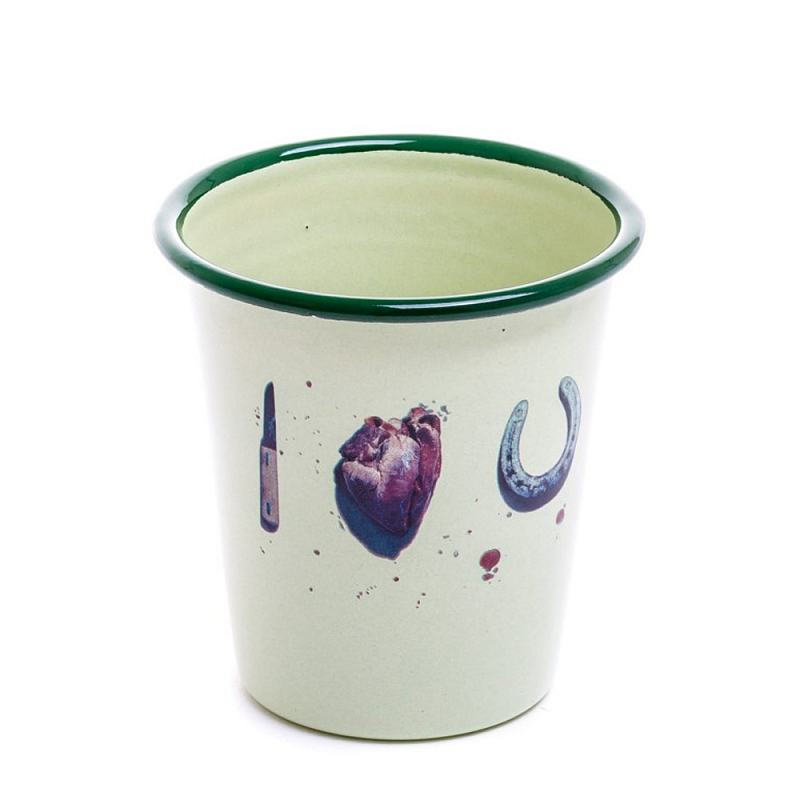 Стакан Seletti Enamel I love U Зеленый Мульти Стакан Seletti Enamel I love U Зеленый Мульти в Барнауле | Loft Concept