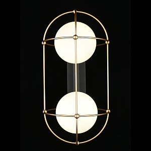 Бра настенное с 2 белыми плафонами Karina