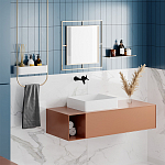 Настенное зеркало квадратной формы в металлической раме золотого цвета CORNER MIRROR GOLD варинант исполнения - 3 | Loft Concept в Барнауле