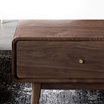 Кофейный стол из дерева с ящиком и нишей для хранения Coffee Walnut Table варинант исполнения - 5 | Loft Concept в Барнауле