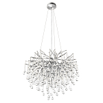 Люстра подвесная с прозрачными стеклянными подвесками в форме капель Диаметр 60 см Droplet Chandelier варинант исполнения - 12 | Loft Concept в Барнауле