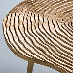 Металлический кофейный столик Puddle Gold варинант исполнения - 3 | Loft Concept в Барнауле