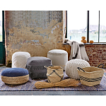 Круглый вязаный пуф Yellow Knitted Ball Pouf варинант исполнения - 3 | Loft Concept в Барнауле