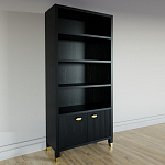 Книжный Стеллаж Elsa Dreams Black с задней стенкой варинант исполнения - 1 | Loft Concept в Барнауле