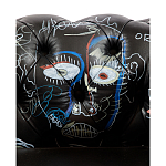 Кресло "Баския и Уорхол" Basquiat Warhol graffiti chair натуральная кожа варинант исполнения - 7 | Loft Concept в Барнауле