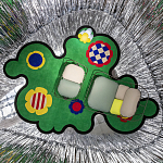 Дизайнерский ковер с цветами Poltronova Tappeto Prato Rug варинант исполнения - 7 | Loft Concept в Барнауле