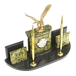 Настольный письменный набор из змеевика и бронзы с декором в виде орла Successful Leader варинант исполнения - 2 | Loft Concept в Барнауле