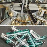 Дизайнерская люстра AQUA Blue Lagoon бирюзовое стекло несколько ярусов варинант исполнения - 3 | Loft Concept в Барнауле