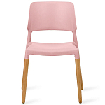 Пластиковый стул на ножках из массива бука Ferret Pink варинант исполнения - 2 | Loft Concept в Барнауле