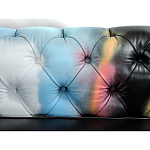 Диван в Лофт Честерфильд граффити из винтажной кожи GRAFFITI PARA Chesterfield варинант исполнения - 5 | Loft Concept в Барнауле