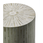 Круглый приставной столик с инкрустацией RADIAL BONE INLAY SIDE TABLE варинант исполнения - 1 | Loft Concept в Барнауле