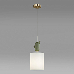 Подвесной светильник с декором в виде кактуса из керамики Opuntia D18 см варинант исполнения - 4 | Loft Concept в Барнауле