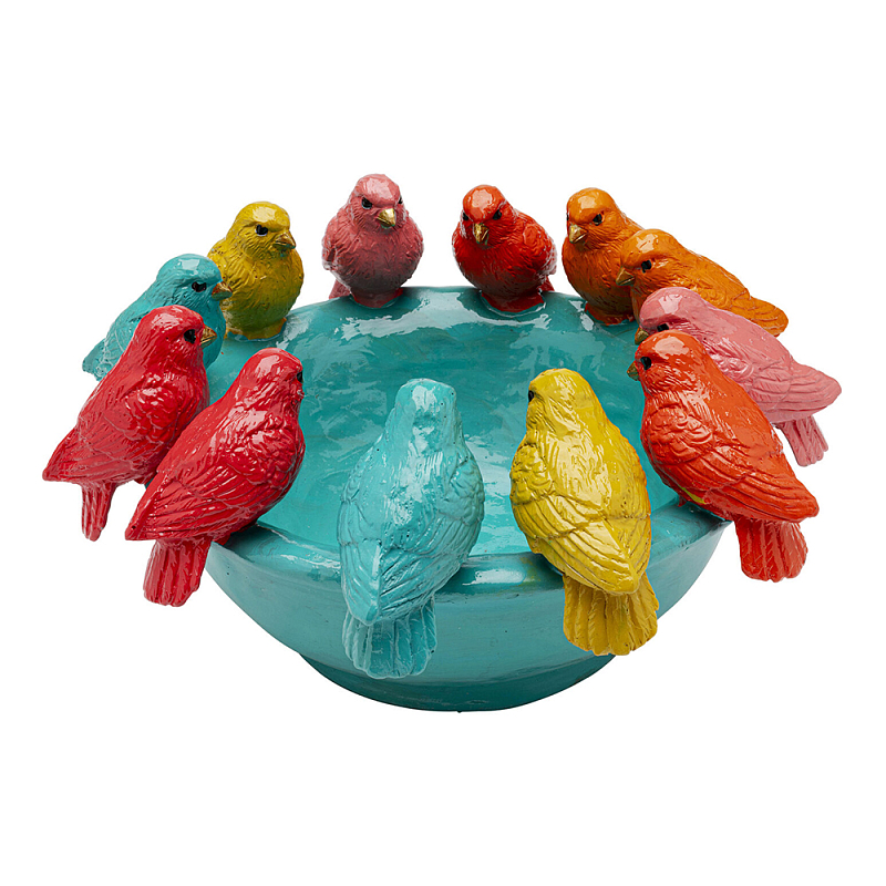 Декоративное дизайнерское блюдо разноцветные попугаи  Мульти в Барнауле | Loft Concept 