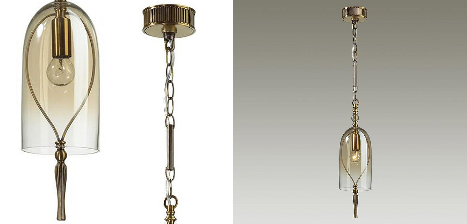 Подвесной светильник Glass Dome Bronze 12 Подвесной светильник Glass Dome Bronze 12 - Loft-Concept в Барнауле
