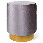 Пуф фиолетовый велюр на золотом металлическом основании Golden Belt варинант исполнения - 1 | Loft Concept в Барнауле