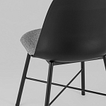 Стул из прочного пластика на металлическом основании Anora Black варинант исполнения - 6 | Loft Concept в Барнауле