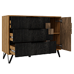 Комод с 3-мя ящиками и дверцей Stone Effect варинант исполнения - 3 | Loft Concept в Барнауле