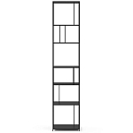 Высокий стеллаж из металла Menzie High Metal Rack Black варинант исполнения - 2 | Loft Concept в Барнауле