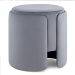 Пуф Alice Poof Grey Серый велюр варинант исполнения - 1 | Loft Concept в Барнауле