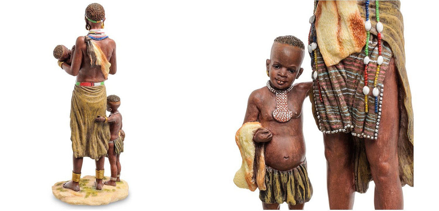 Статуэтка African woman with children Статуэтка African woman with children - Loft-Concept в Барнауле