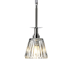 Подвесной светильник хромированного цвета с граненым прозрачным стеклянным плафоном Elstead Lighting варинант исполнения - 1 | Loft Concept в Барнауле