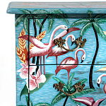 Комод с росписью Розовый фламинго L.XV CHEST OF DRAWERS Flowers with Flamingo варинант исполнения - 3 | Loft Concept в Барнауле