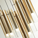 Люстра каскадная с 7-ю цилиндрическими плафонами из стекла Luminous Cylinders варинант исполнения - 5 | Loft Concept в Барнауле