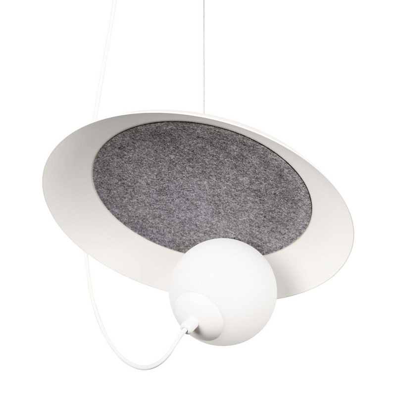 Подвесной светильник круглый с белым матовым плафоном шарообразной формы Margott Lighting Черный Белый Серый Подвесной светильник круглый с белым матовым плафоном шарообразной формы Margott Lighting Черный Белый Серый в Барнауле | Loft Concept