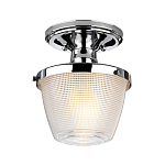 Потолочный светильник для ванных комнат с плафоном из прессованного фактурного стекла Quoizel варинант исполнения - 1 | Loft Concept в Барнауле
