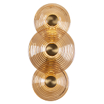 Бра со стеклянными плафонами янтарного цвета в форме дисков Savio Glass Disc варинант исполнения - 1 | Loft Concept в Барнауле