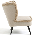 Кресло с декором бахрома Linen Fringe Chair Beige варинант исполнения - 3 | Loft Concept в Барнауле