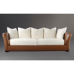 Элитарный современный диван Birmingham с кожаной спинкой варинант исполнения - 1 | Loft Concept в Барнауле