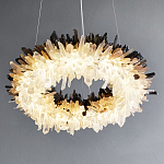 Люстра кргулая светодиодная из дымчатых и прозрачных необработанных кристаллов Raw Crystal варинант исполнения - 2 | Loft Concept в Барнауле