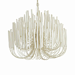 Люстра белая с несколькими ярусами деревянных палочек Bright Wooden Chandelier варинант исполнения - 1 | Loft Concept в Барнауле