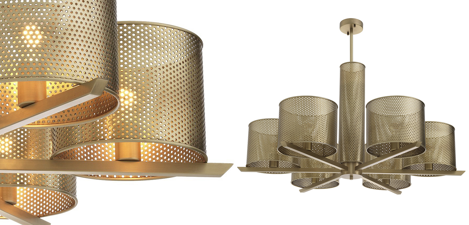 Люстра Eichholtz Chandelier Morrison Brass Люстра Eichholtz Chandelier Morrison Brass - Loft-Concept в Барнауле